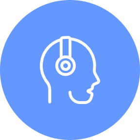 Student with headphones for 12,000+ NCK practice questions